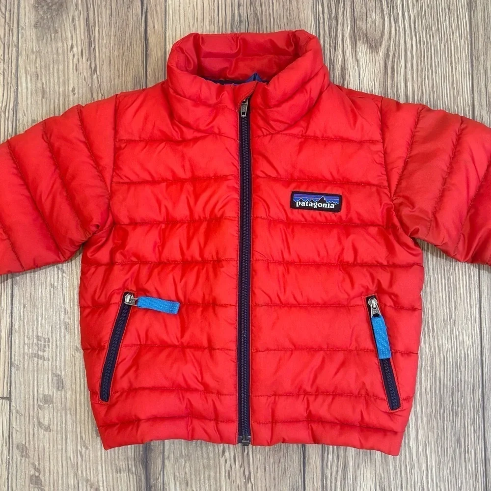 Patagonia Baby Down Jacket In Red Size 3-6 Months